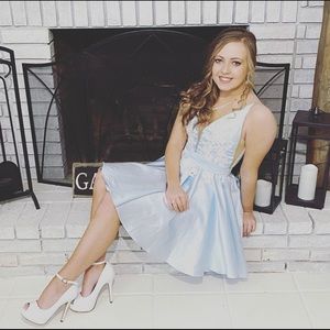 Light Blue Semi Formal Dress